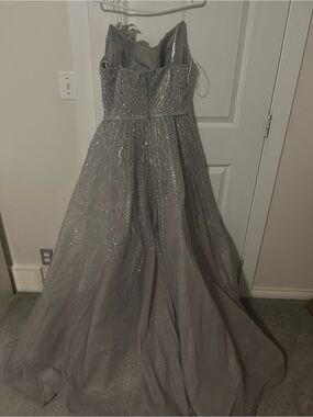 Silver Sparkle Formal Ball Gown Dress